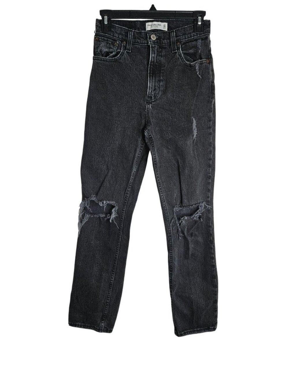 Abercrombie & Fitch 90s Straight Ultra High Rise Jeans Women 24s Distressed